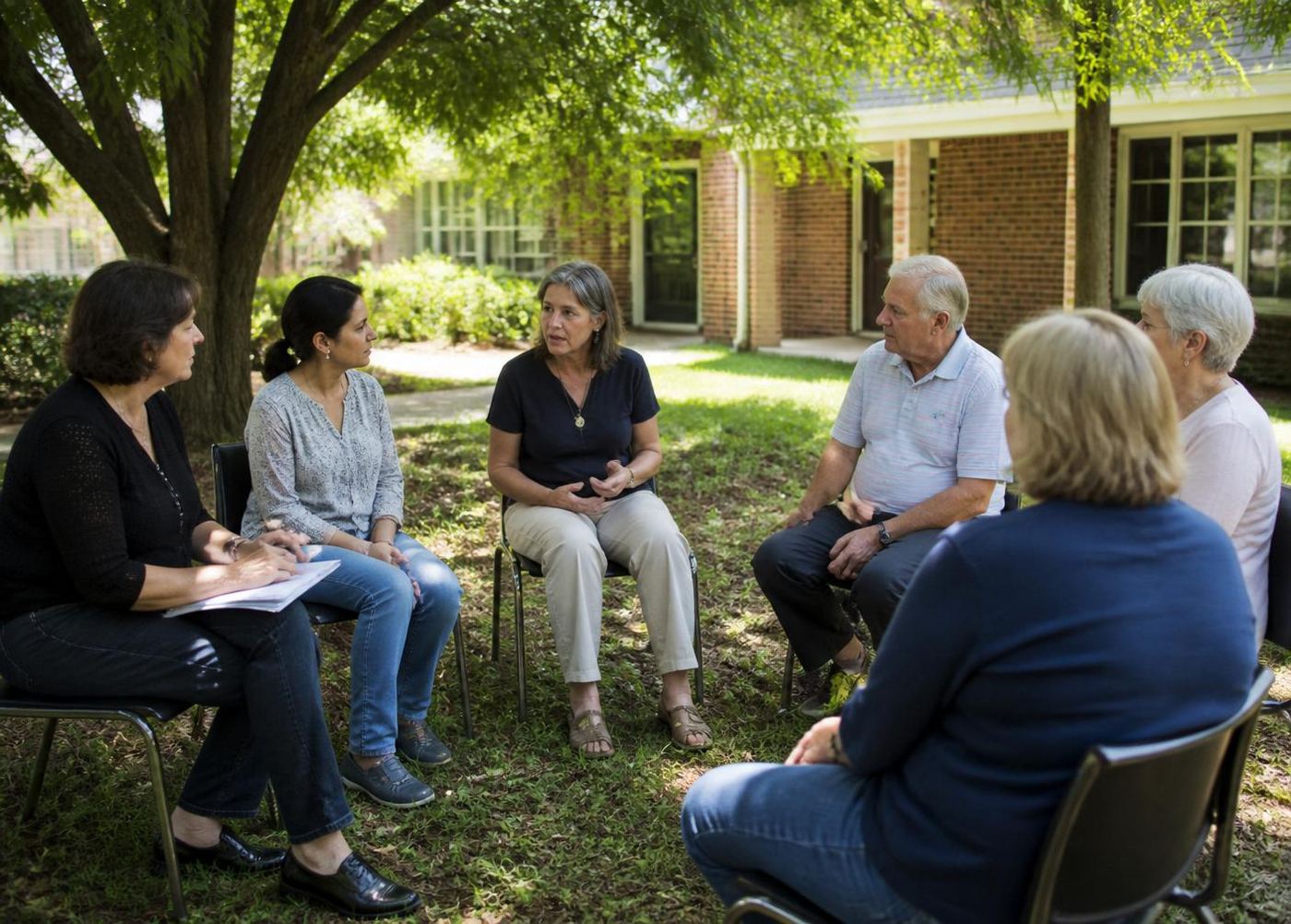 Roda de conversa ao ar livre